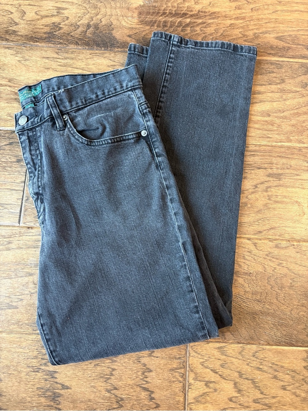 Ralph Lauren Women's Straight-Leg Jeans in Washed Black